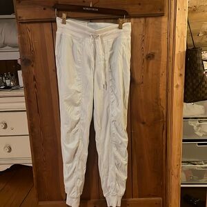 Worn twice lululemon dance studio jogger lined full length sand cream